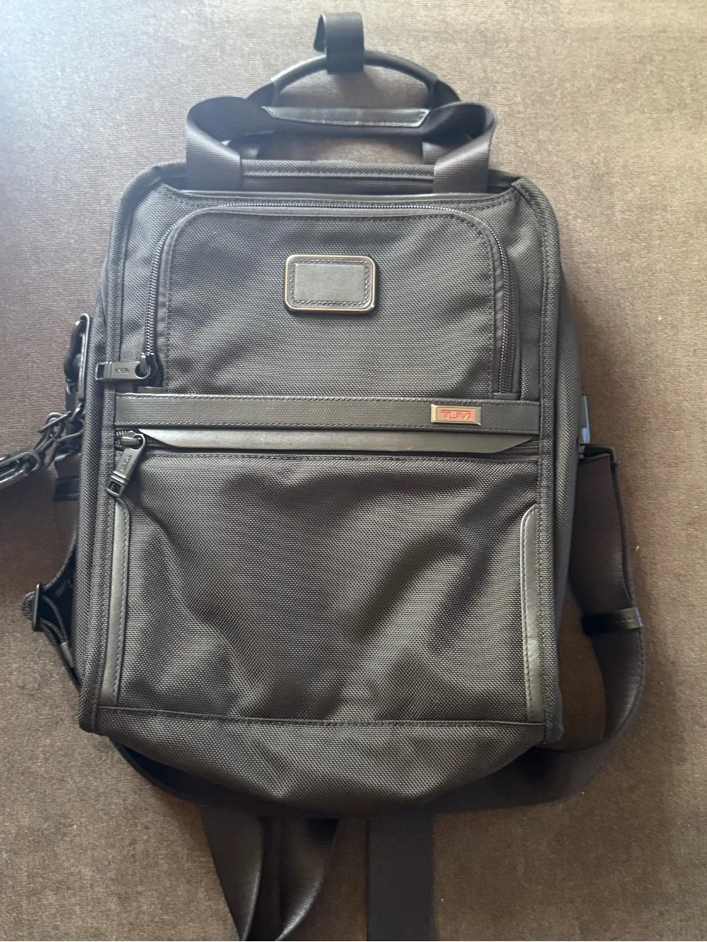 Tumi Black Men's Laptop Backpack Briefpack